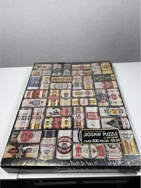 Springbok What's Your Pleasure? 500 Piece Beer Can Jigsaw Puzzle Sealed Vintage